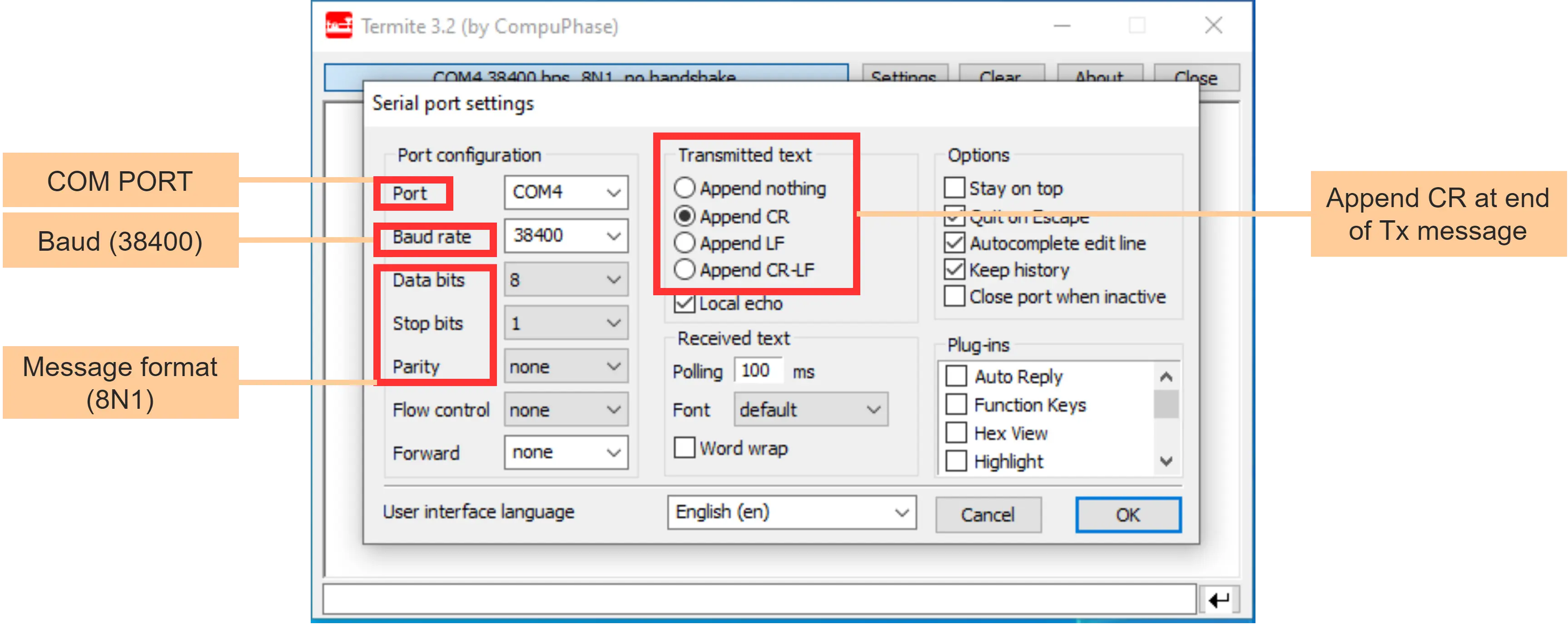 Termite settings