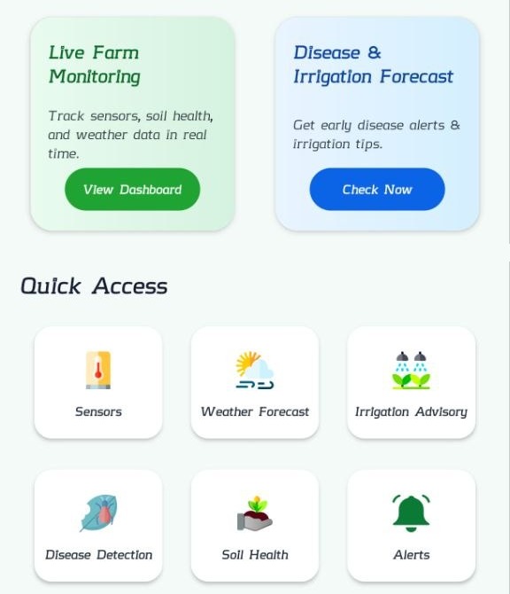 Home and Quick Access Screen